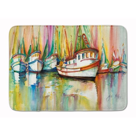 Carolines Treasures Shrimp Fleet Machine Washable Memory Foam Mat JMK1074RUG
